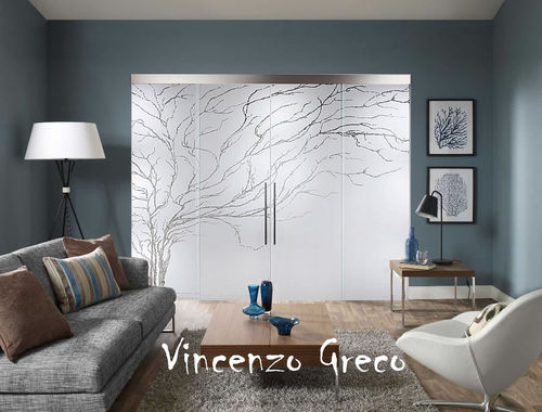 Дверь для интерьера - Vincenzo Greco - из стекла / раздвижная / застекленная