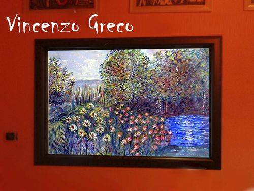 Настенная декоративная панель - Vincenzo Greco - из стекла