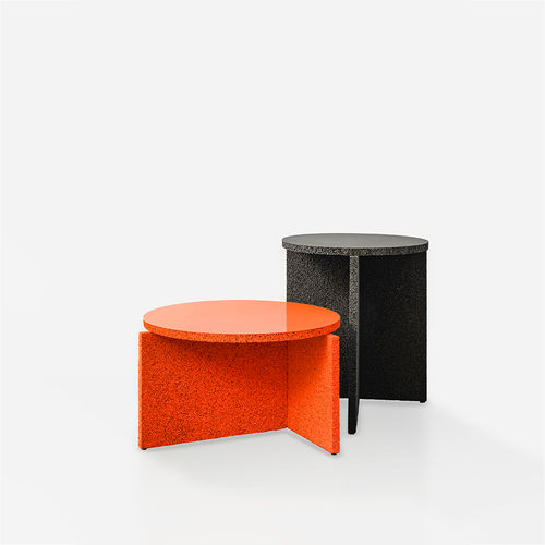 Современный вспомогательный столик - SPONGE - DANTE - Goods and Bads - из алюминия / с основанием из алюминия / круговой