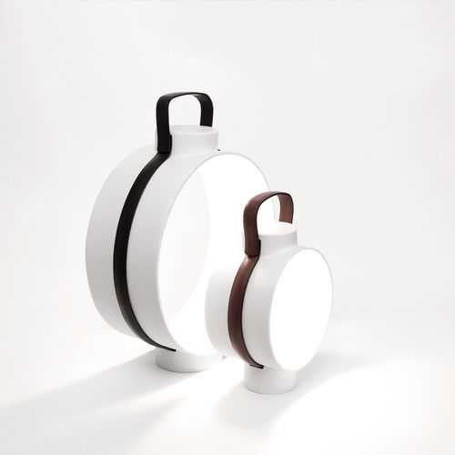 Переносная лампа - NIGHTINGALE - DANTE - Goods and Bads - из фарфора / из кожи / современная