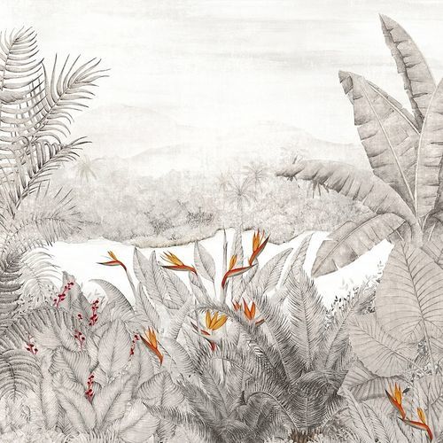 Современный обои - RAINFOREST NIGHT - Masureel Distribution BVBA - виниловый / в цветочек / панорамный