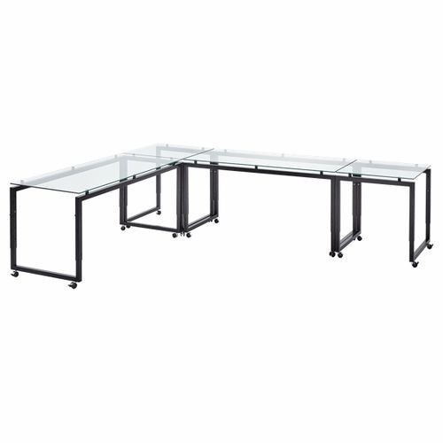 Современный стол - Slimline Flex Buffet - Mott Mobile Systeme GmbH &Co. KG - из дерева / из закаленного стекла / из матового стекла