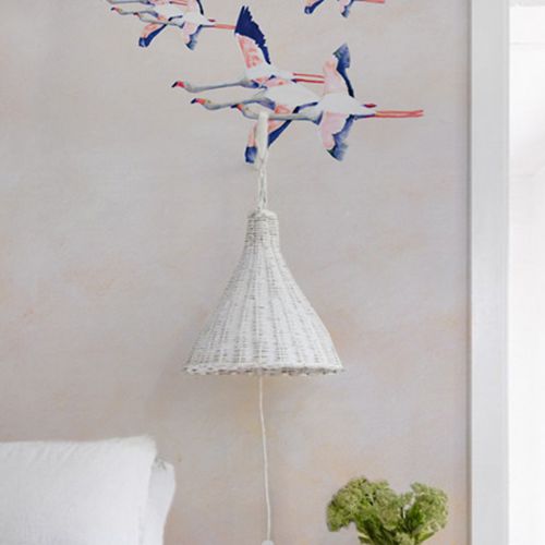 Современный обои - FLAMINGO ROSE - Maison Lévy - из ткани / с рисунком животных / розовый