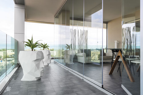 Раздвижное панорамное окно - PARTERRE : BRILLANTE - Frigerio Living - складное / с двойным остеклением
