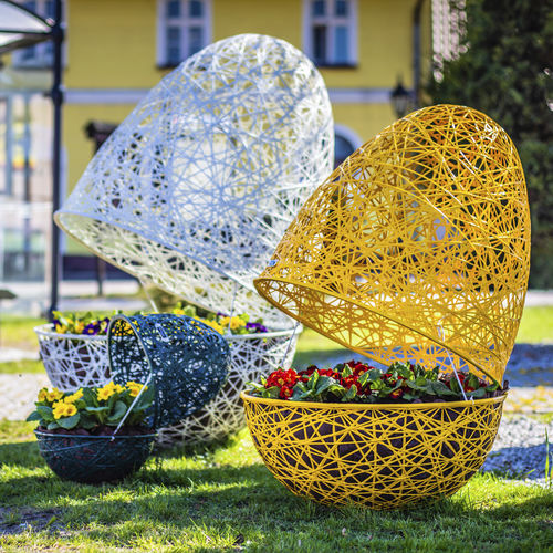 Скульптура пасхальное украшение - Openwork Egg - Terra Group - из стекловолокна / для наружного применения / отдельностоящая
