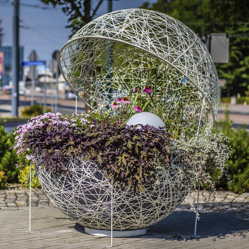 Скульптура из стекловолокна - Openwork Globe 3D - Terra Group - для наружного применения / для общественных мест / для общественных учреждений