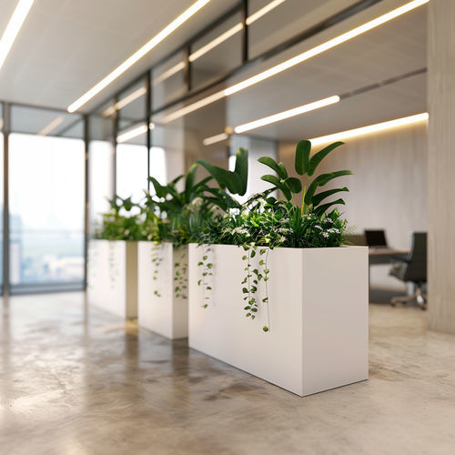 Кадка для садовых растений из стекловолокна - Longo Tall - Terra Group - прямоугольная / квадратная / куб