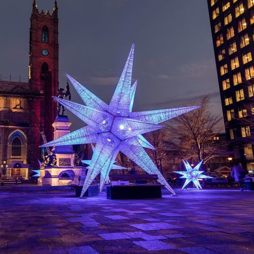 Рождественские украшения из стекловолокна - 3D Giant Star - Terra Group - для общественных мест / для общественных учреждений / для офиса