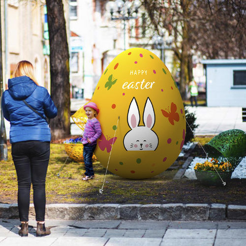 Скульптура пасхальное украшение - Printed inflatable Easter egg 1 - Terra Group - из полиэстера / напольная / для наружного применения