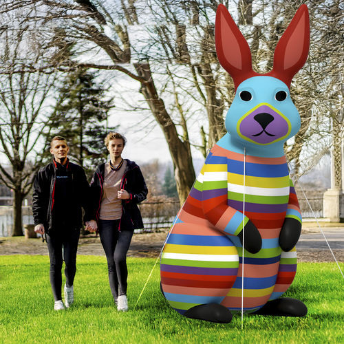 Скульптура из дуба - Printed inflatable Bunny - Terra Group - из полиэстера / для наружного применения / для общественных мест
