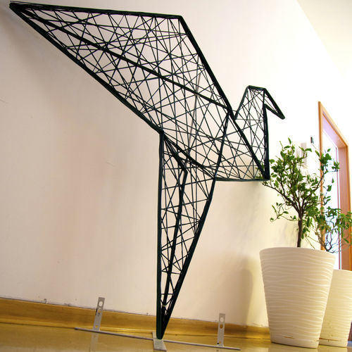 Скульптура из стекловолокна - ORIGAMI BIRD - Terra Group - для наружного применения / садовая / музыкальная