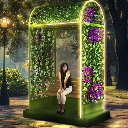 Самонесущая пергола - 3D GARDEN - Terra Group - из металла / арочная / со встроенным светодиодным светильником