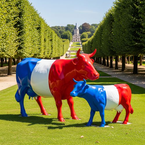 Скульптура из стекловолокна - COW - Terra Group - для наружного применения / садовая / отдельностоящая