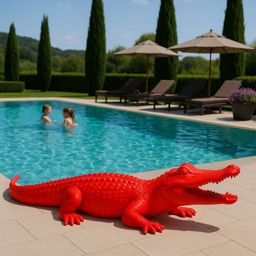 Скульптура из стекловолокна - CROCODILE - Terra Group - для наружного применения / садовая / отдельностоящая