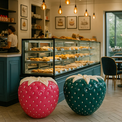 Скульптура из стекловолокна - STRAWBERRY - Terra Group - напольная / отдельностоящая / напольная