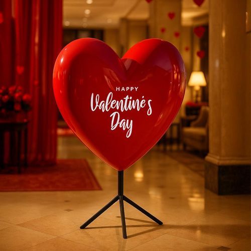 Скульптура из стекловолокна - XXL HEART 3D - Terra Group - для наружного применения / ручной работы / садовая