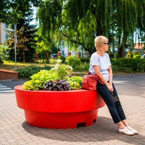 Садовый горшок из полиэтилена - Gianto Sito - Terra Group - круглый / для общественных мест / для гостиницы