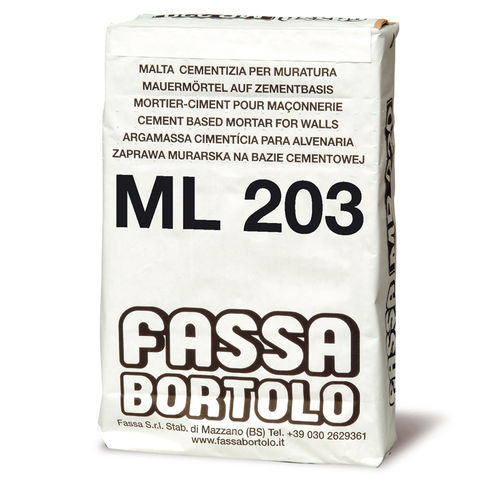 Строительный раствор герметик - ML 203 - Fassa Bortolo - монтажный / для каменной кладки / для цемента
