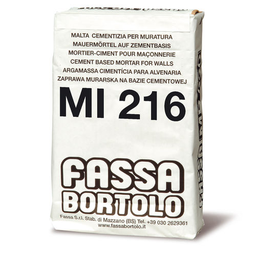 Строительный раствор герметик - MI 216 - Fassa Bortolo - монтажный / для каменной кладки / для цемента