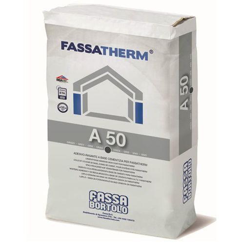 Клей для керамической плитки для цементирования - FASSATHERM® A 50 - Fassa Bortolo - для теплоизоляции снаружи ITE / для цемента