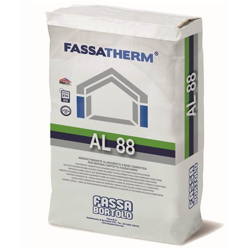 Клей для керамической плитки для цементирования - FASSATHERM® AL 88 - Fassa Bortolo - для теплоизоляции снаружи ITE / для цемента / облегченный