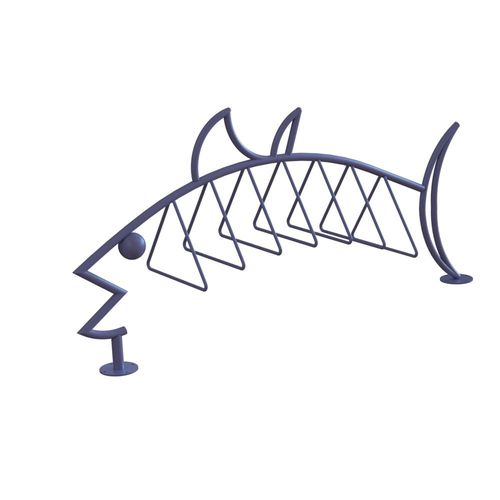 Напольная парковка для велосипедов - TUNA - Madrax - уникальный дизайн / для общественных мест / из стали, покрытой порошком