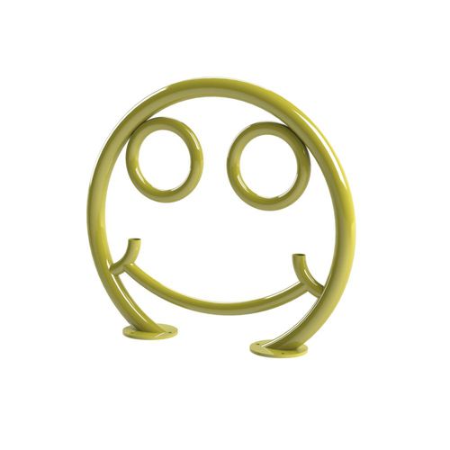 Напольная парковка для велосипедов - SMILEY FACE - Madrax - уникальный дизайн / для общественных мест / из стали, покрытой порошком