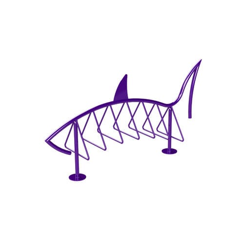 Напольная парковка для велосипедов - SHARK - Madrax - уникальный дизайн / для общественных мест / из стали, покрытой порошком