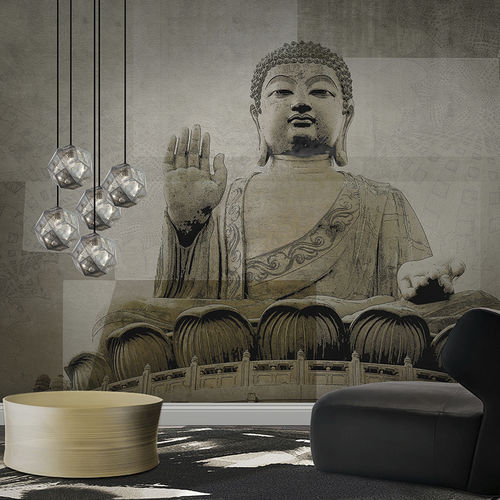 Современный обои - BUDDAH - N.O.W. Edizioni - панорамный / шедевр живописи / имитация бетона