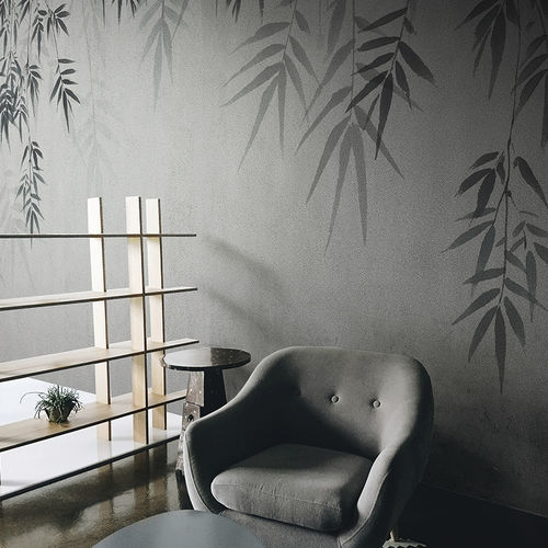 Современный обои - BAMBOO LEAF - N.O.W. Edizioni - природный мотив / имитация бетона / набивной