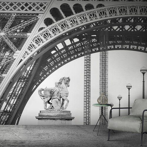 Современный обои - EIFFEL - N.O.W. Edizioni - из стекловолокна / городской мотив / белый