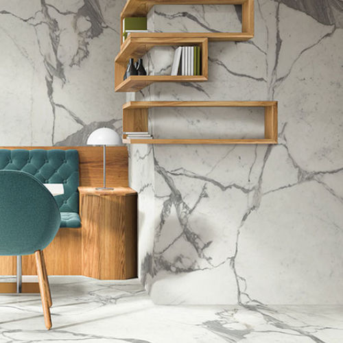 Плитка из фарфора - STATUARIO VERO  - StonePeak Ceramics - полированная / для интерьера / для ванной комнаты
