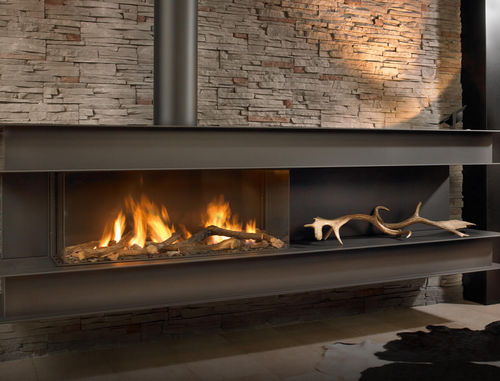 Газовый камин - SENO - Modus Fireplaces - встраиваемый / Односторонний / с закрытой топкой