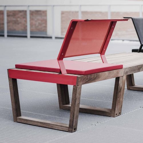 Современное городское кресло - Barka BA110 - egoé - из Batyline® / из дерева / из стали