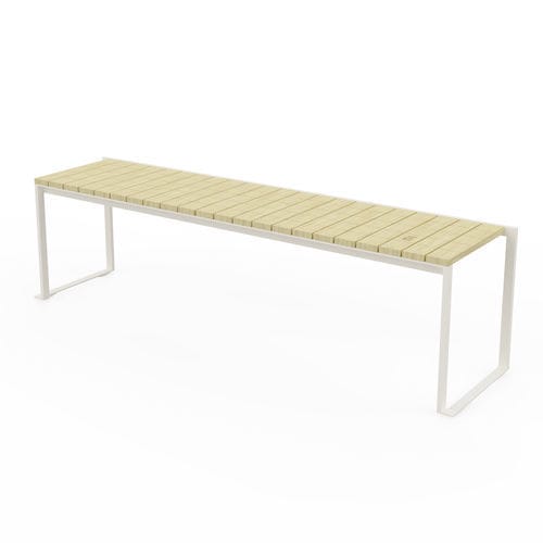 Современная скамейка - LBS2301 - egoé - из цельной древесины / из стали / без спинки
