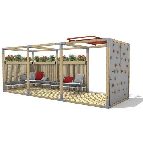 Мебель для сада с навесом - Y Living room - egoé - современная / из ткани / из лиственницы