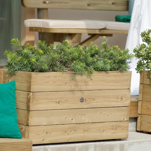 Кадка для садовых растений из дерева - MADERA - GreenDesign - прямоугольная / современная / для наружного применения