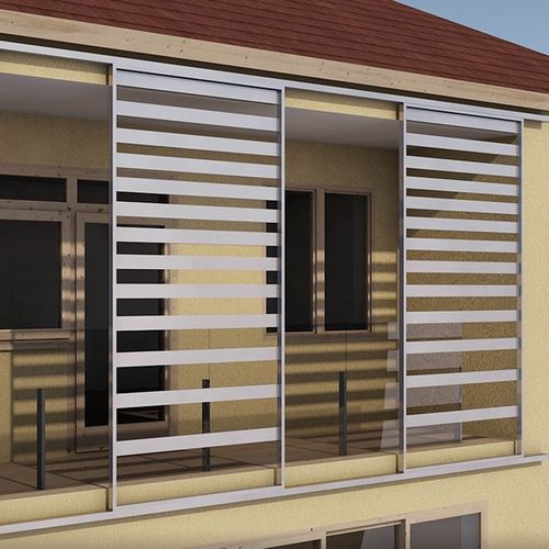 Солнцезащитное устройство из алюминия - RISE LINE - MAPIER GROUP S.R.L. - для фасада / для окна / вертикальное
