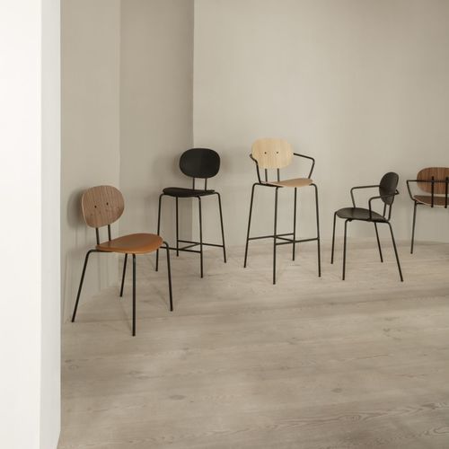 Современный барный стул - PIET HEIN - sibast furniture - для интерьера / из шерсти / из кожи
