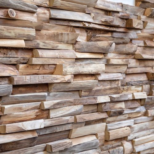 Облицовочная пластина из дерева - ROOT - Teakwall - внутренняя / приклеиваемая / для старого основания