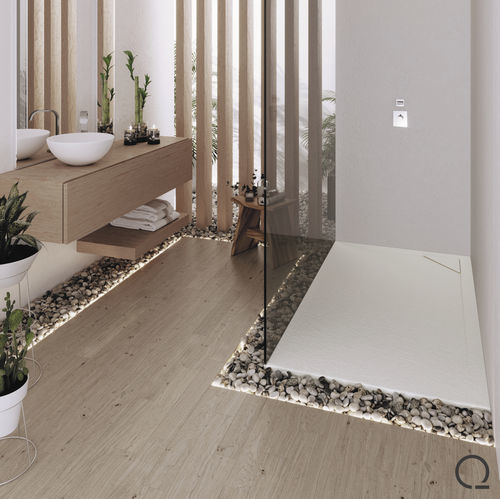 Прямоугольный душевой поддон - Delta - QUARE DESIGN - напольный / из полимера / противоскользящий
