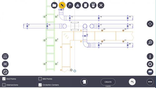 Чертежное программное обеспечение - RAPID POSITIONING SYSTEM - TRIMBLE MEP FRANCE - измерения в метрах / для лазерного прожектора / 2D
