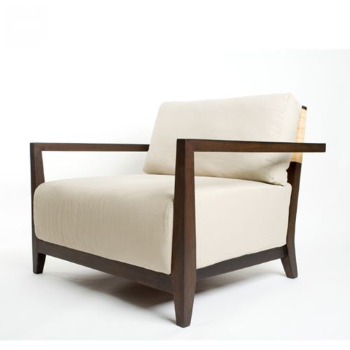 Современное кресло - MOREL : J10CH-0008 - Corner 43 Decor - из ткани / из тикового дерева / из ротанга
