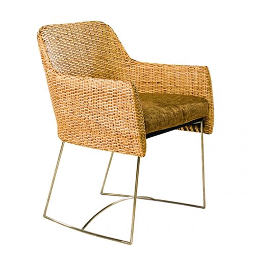 Современный cтул - CHULA : J06CH-0006 - Corner 43 Decor - для интерьера / из ротанга / с основанием из алюминия