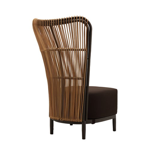 Современное кресло - MARCUS : J12CH-0015S - Corner 43 Decor - из синтетического ротанга / с высокой спинкой / для наружного применения