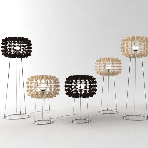 Напольная лампа - MALAI : J15LM-004 - Corner 43 Decor - из нержавеющей стали / из ротанга / современная