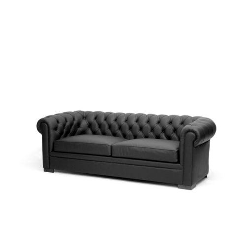Диван честерфилд - Larforma - из кожи / черный