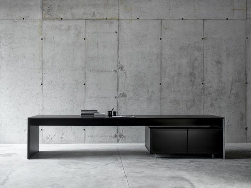 Современный стол - OMBRI 01 - Fioroni Design - из лакированной МДФ / прямоугольный / со встроенным ящиком