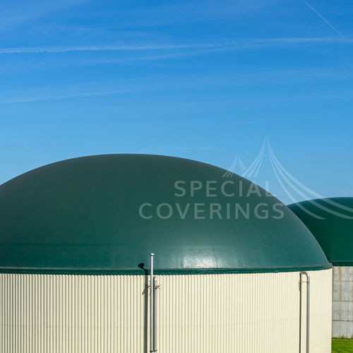 Куполообразная натяжная конструкция - COVERS FOR BIOGAS - A Tre Alban Coverings S.r.l. - для покрытий / с мембраной из ПВХ / для промышленного применения