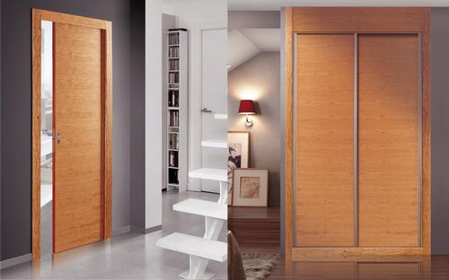 Дверь для интерьера - HORIZONTAL MODEL CHERRY - NORMA DOORS - из дерева / раздвижная / заподлицо
